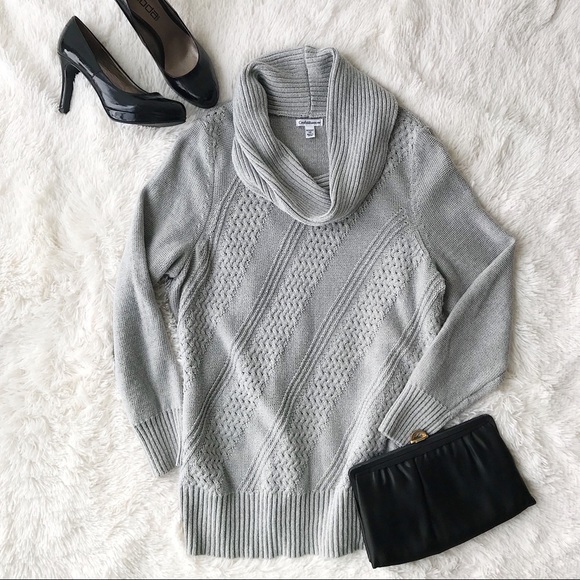 Croft & Barrow long silver cowl neck sweat…size 1X - Picture 8 of 8